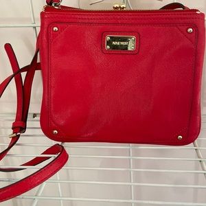 Red nine west body bag